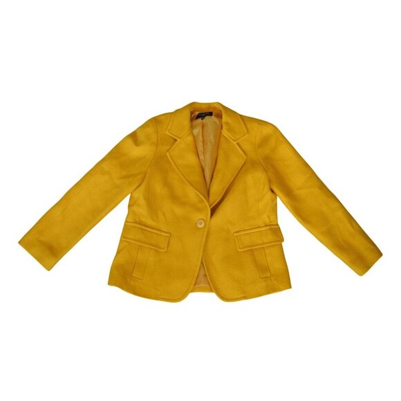 Talbots Plush Twill Jacket in English Mustard Womens Size 8 Petite Preppy Casual - Picture 10 of 10
